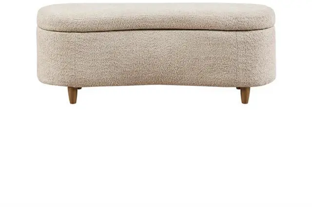 Main image of Boucle Flip Top Storage Bench Taupe See below