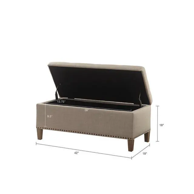 Alt view image 3 of 5 - Tufted Top Soft Close Storage Bench