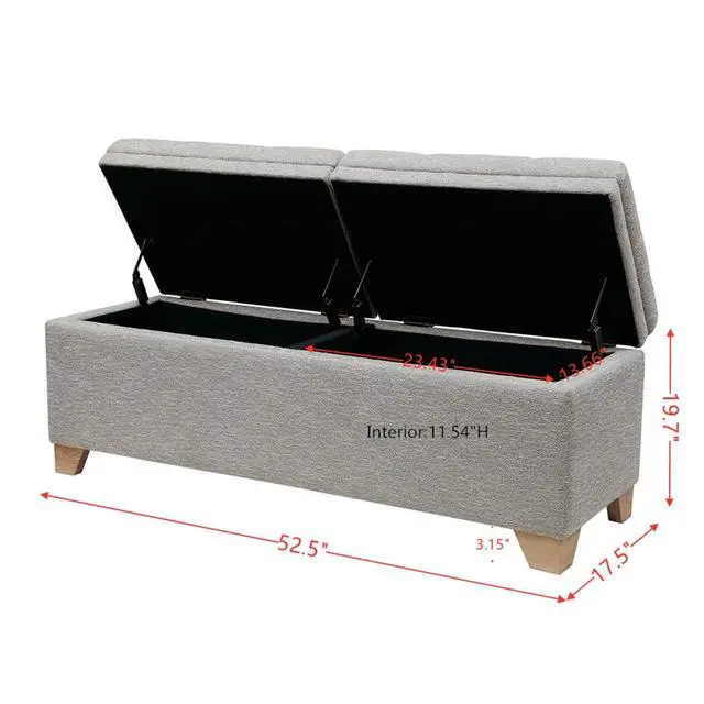 Alt view image 3 of 5 - Soft Close Storage Bench