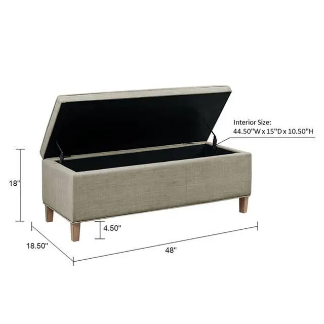 Alt view image 3 of 7 - Rectangular Soft Close Storage Bench
