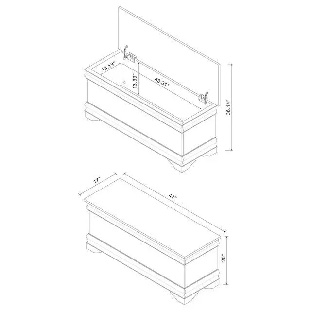 Alt view image 3 of 7 - Warm Brown Cedar Chest