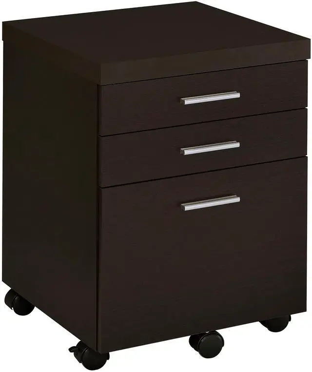 Main image of Cappuccino 3-Drawer File Cabinet