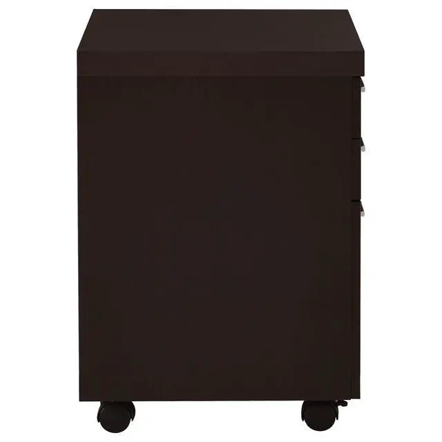 Alt view image 6 of 7 - Cappuccino 3-Drawer File Cabinet