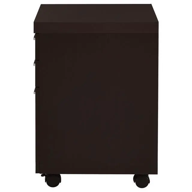 Alt view image 7 of 7 - Cappuccino 3-Drawer File Cabinet