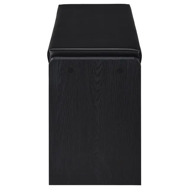 Alt view image 6 of 7 - Astor Black 1-drawer Storage Bench
