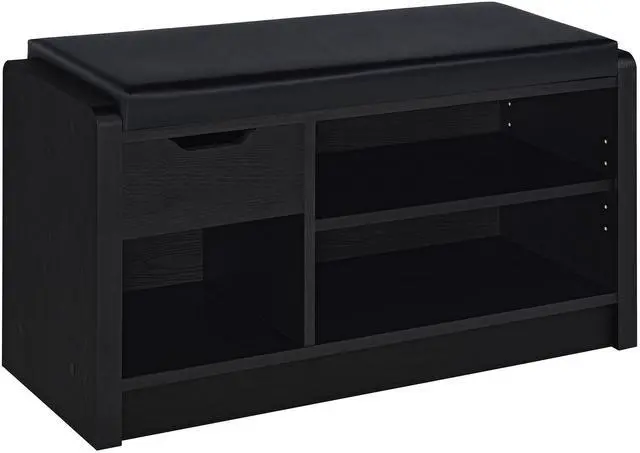 Main image of Astor Black 1-drawer Storage Bench