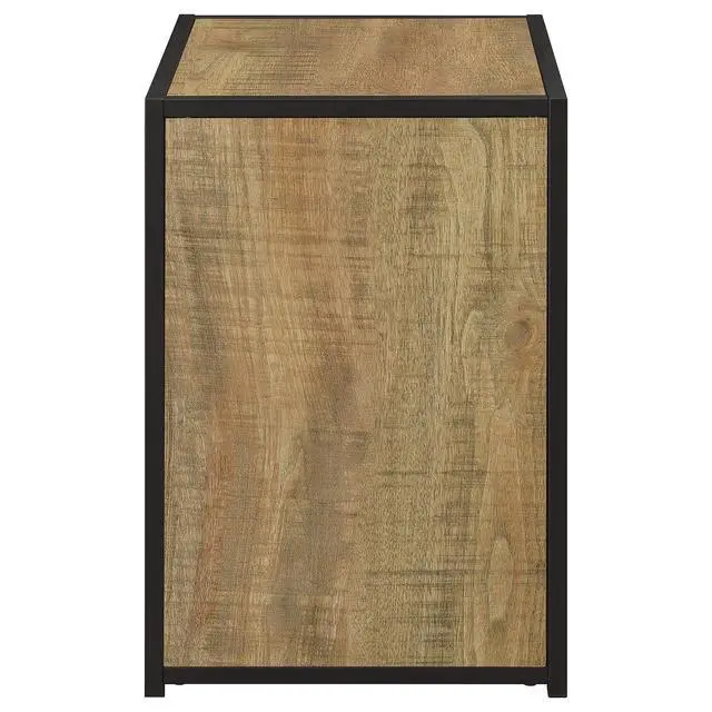 Alt view image 5 of 7 - Mango and Black Shoe Storage Entryway Bench with Cabinet