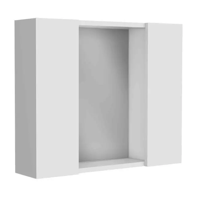 Alt view image 6 of 7 - Artemisa Medicine Cabinet, Double Door, Mirror, One External Shelf -White