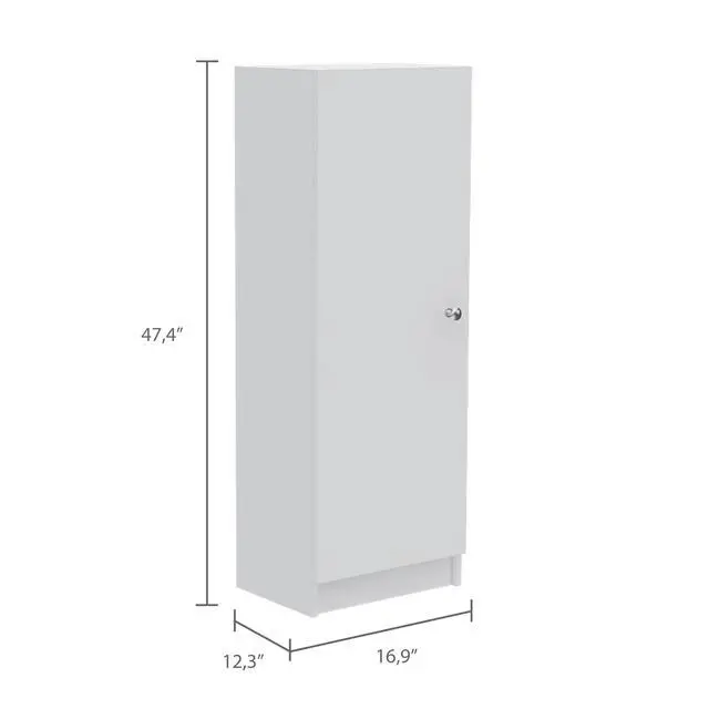 Alt view image 7 of 7 - Della 60 Kitchen Pantry with Countertop, Closed & Open Storage -White