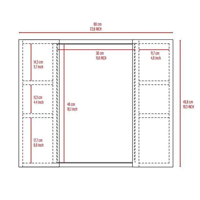 Alt view image 7 of 7 - Artemisa Medicine Cabinet, Double Door, Mirror, One External Shelf -Light Gray