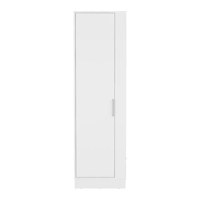 Alt view image 2 of 7 - Lilo Storage Cabinet, Broom Hangers, Internal Shelves -White