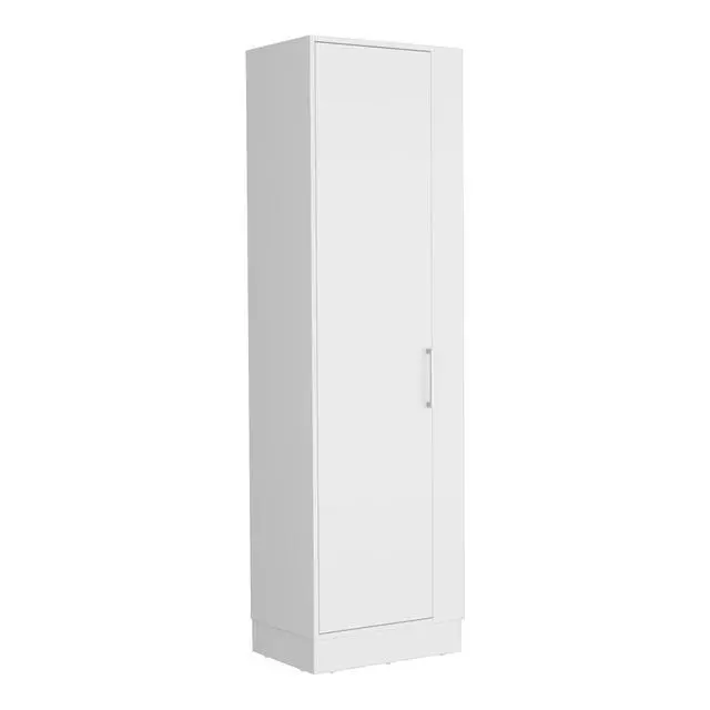 Alt view image 6 of 7 - Lilo Storage Cabinet, Broom Hangers, Internal Shelves -White