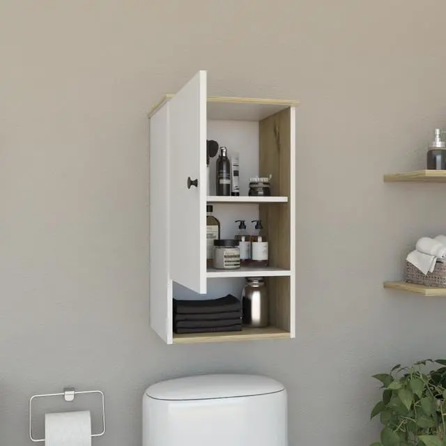 Alt view image 5 of 7 - St. Angelo Medicine Cabinet, Two Internal Shelves, Single Door, One Shelf