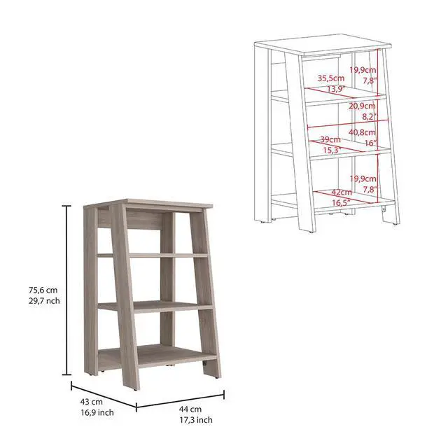 Alt view image 3 of 7 - St. Clair Linen Cabinet, Two Interior Shelves, Two Open Shelves, Single Door
