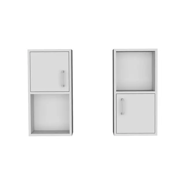 Alt view image 2 of 7 - Oba 2-Pc Wall-Mounted Bathroom Medicine Cabinet with Open and Closed Storage