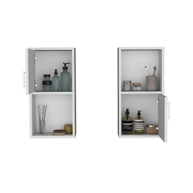 Alt view image 6 of 7 - Oba 2-Pc Wall-Mounted Bathroom Medicine Cabinet with Open and Closed Storage