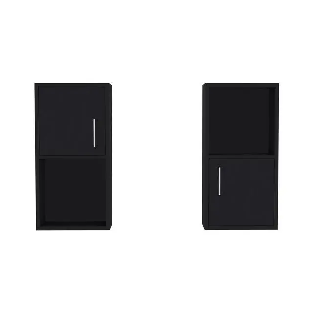Alt view image 2 of 7 - Oba 2-Pc Wall-Mounted Bathroom Medicine Cabinet with Open and Closed Storage