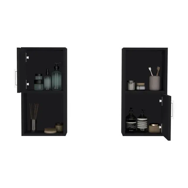 Alt view image 5 of 7 - Oba 2-Pc Wall-Mounted Bathroom Medicine Cabinet with Open and Closed Storage