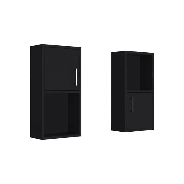 Alt view image 6 of 7 - Oba 2-Pc Wall-Mounted Bathroom Medicine Cabinet with Open and Closed Storage
