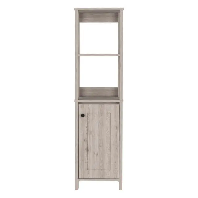 Alt view image 2 of 7 - St. Clair Linen Cabinet, Two Interior Shelves, Two Open Shelves, Single Door