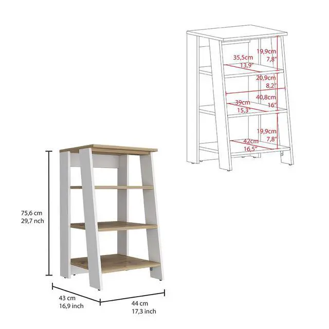 Alt view image 3 of 6 - St. Clair Linen Cabinet, Two Interior Shelves, Two Open Shelves, Single Door