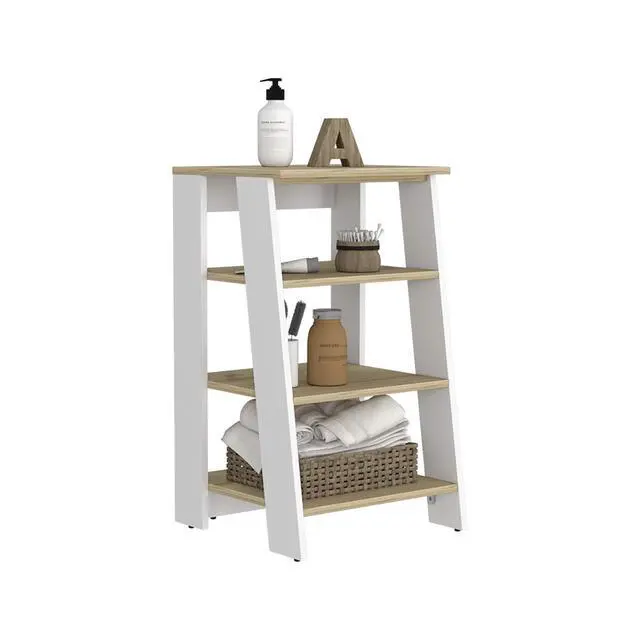Alt view image 6 of 6 - St. Clair Linen Cabinet, Two Interior Shelves, Two Open Shelves, Single Door