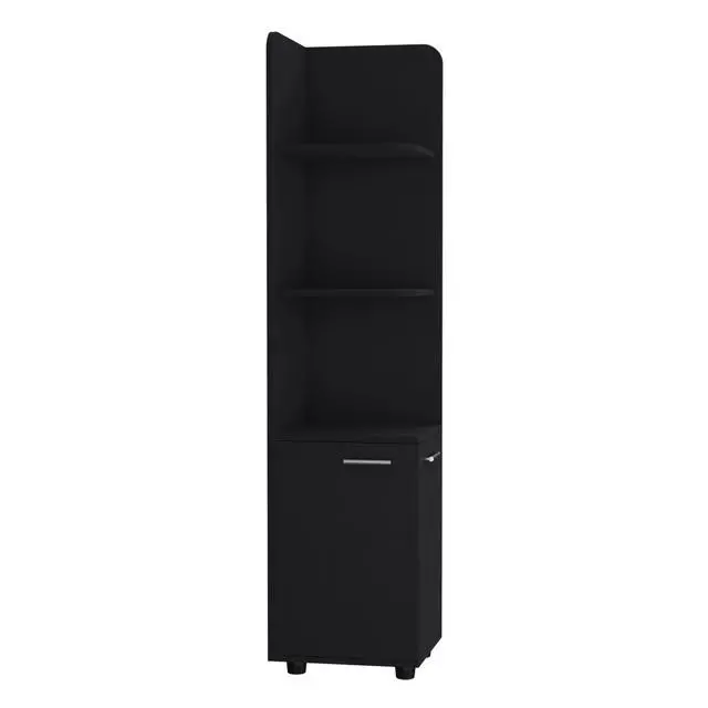 Alt view image 4 of 7 - Malibu 62" Tall Double Door Corner Linen Cabinet with Four Shelves