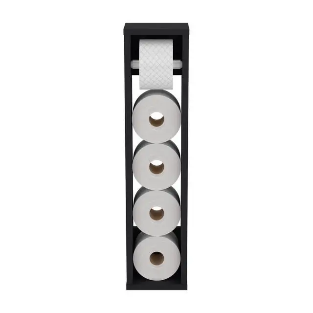 Alt view image 7 of 7 - Bali 28" High Toilet Paper Holder Narrow Shelf Organizer for Bathroom, Living Room, Kitchen