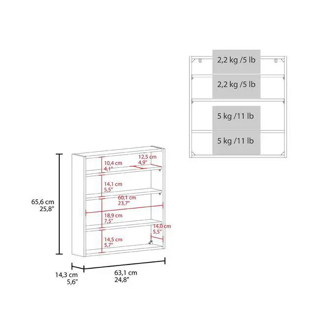 Alt view image 4 of 7 - Double-Door Medicine Cabinet With Mirrored Doors And Interior Shelves