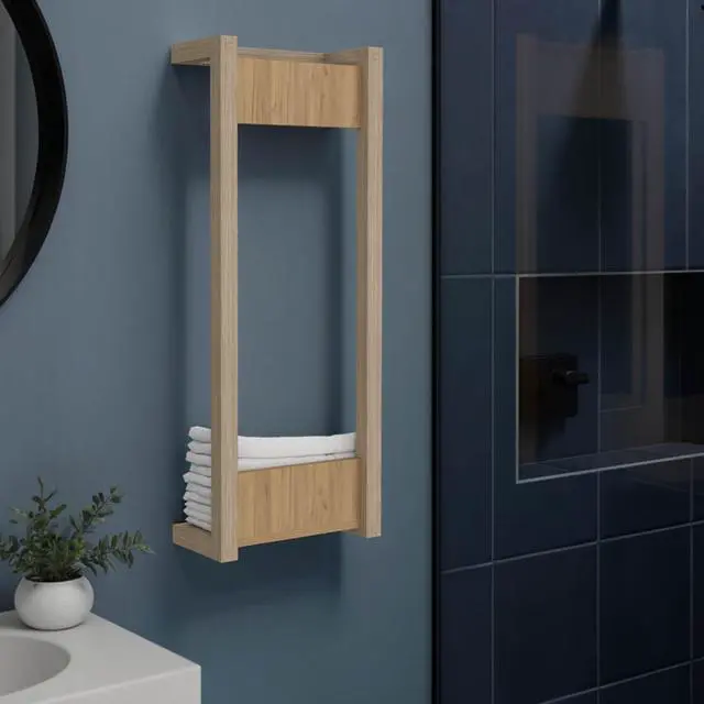 Main image of Arlington Wall Towel Rack With Shelf And Hanging Bar