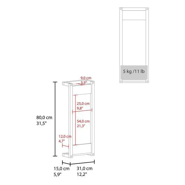 Alt view image 6 of 7 - Arlington Wall Towel Rack With Shelf And Hanging Bar