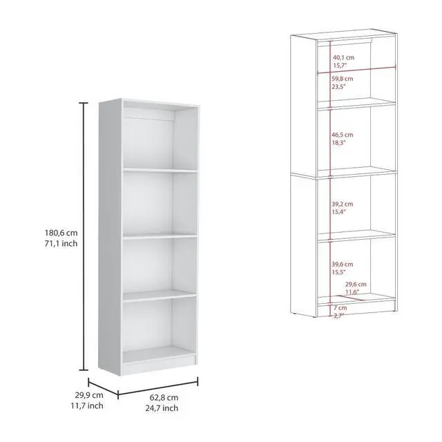 Alt view image 3 of 6 - Dupree 2 Piece Home Bookcase set, 49" Wide with 9 Shelves , Living Room White