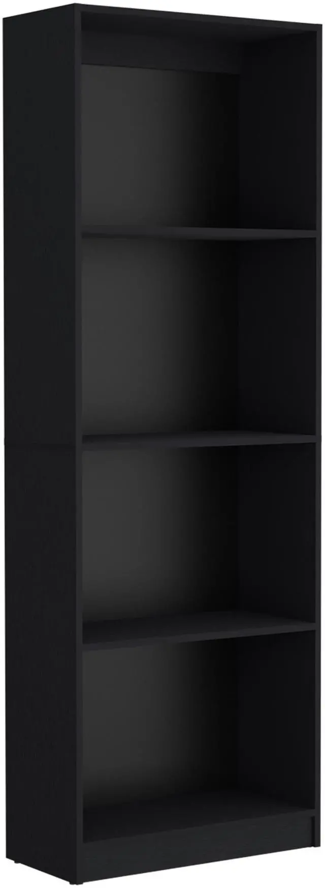Alt view image 4 of 7 - Poole 3 Piece Home Bookcase set, 67" Wide with 12 Shelves and Two-Door Cabinet , Living Room Set Set Black