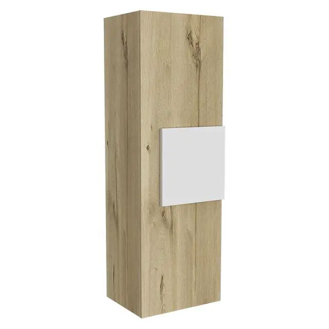 Alt view image 3 of 7 - Medicine Cabinet Artic, Three Shelves, Single Door, White / Light Oak Finish