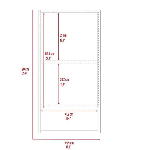 Alt view image 6 of 7 - Medicine Cabinet Irvine, One External Shelf, Black Wengue Finish