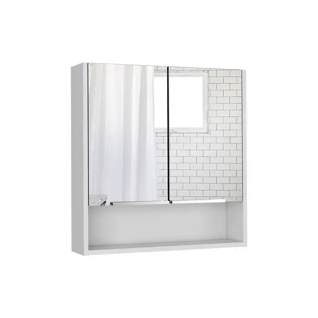 Alt view image 5 of 7 - Medicine Cabinet with Mirror Lexington,Three Internal Shelves, White Finish