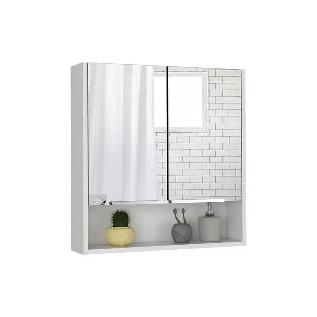 Alt view image 6 of 7 - Medicine Cabinet with Mirror Lexington,Three Internal Shelves, White Finish