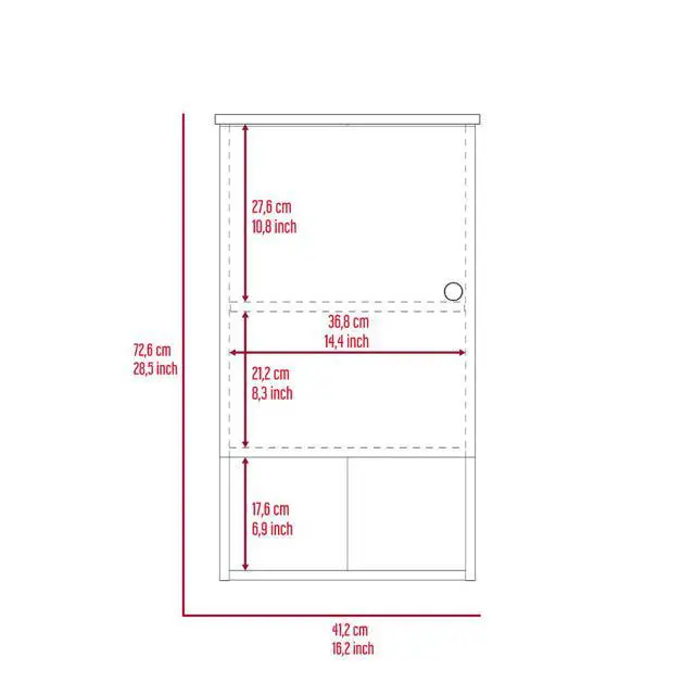 Alt view image 5 of 7 - Medicine Cabinet Porto, Two Internal Shelves, Light Gray Finish