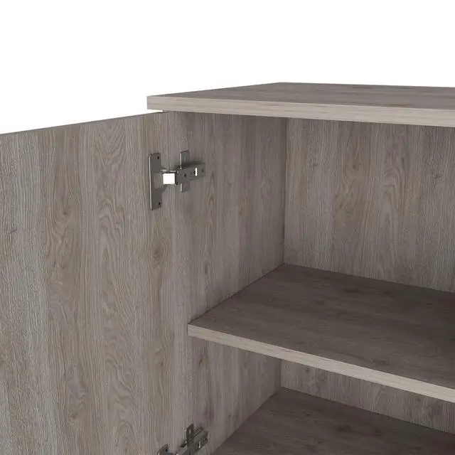 Alt view image 6 of 7 - Medicine Cabinet Porto, Two Internal Shelves, Light Gray Finish
