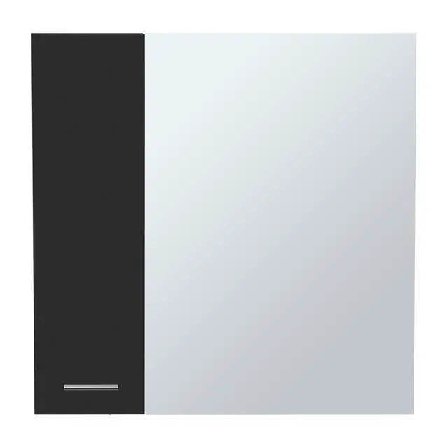 Alt view image 2 of 7 - Medicine Cabinet Prague, Four Internal Shelves, Single Door, Black Wengue Finish