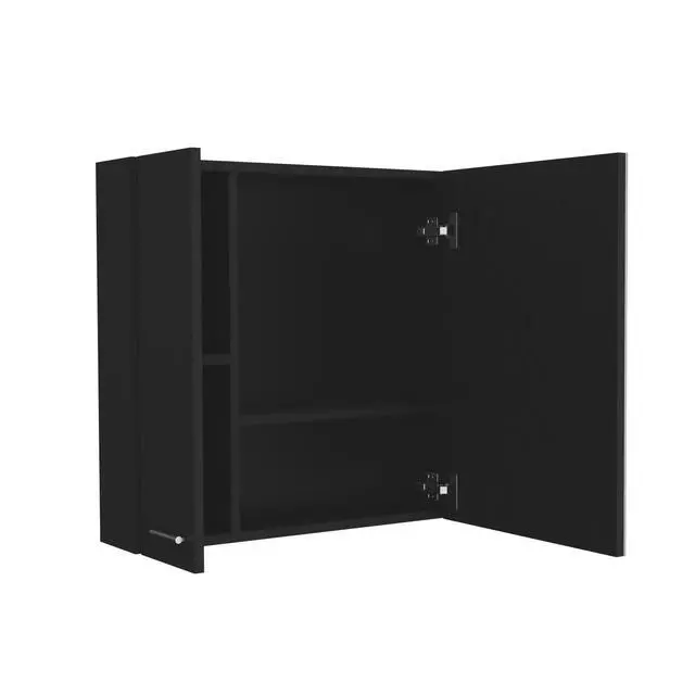 Alt view image 6 of 7 - Medicine Cabinet Prague, Four Internal Shelves, Single Door, Black Wengue Finish