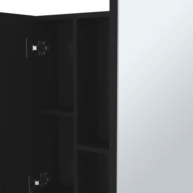 Alt view image 7 of 7 - Medicine Cabinet Prague, Four Internal Shelves, Single Door, Black Wengue Finish