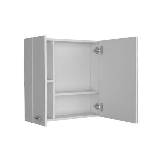 Alt view image 6 of 7 - Medicine Cabinet Prague, Four Internal Shelves, Single Door, White Finish