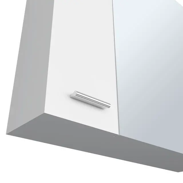 Alt view image 7 of 7 - Medicine Cabinet Prague, Four Internal Shelves, Single Door, White Finish
