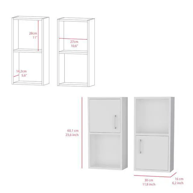 Alt view image 7 of 7 - Medicine Cabinet Florence, Bedroom, White