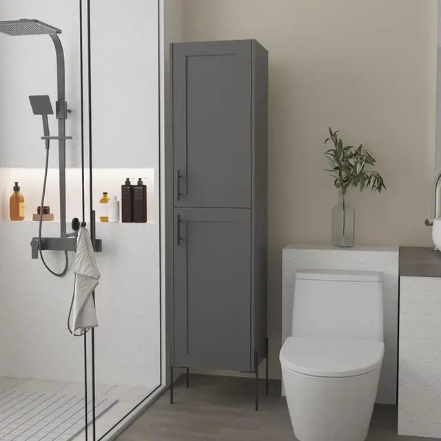 Main image of Linen Cabinet Hopewell, Bathroom, Matt Gray