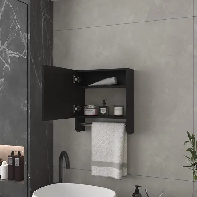 Alt view image 4 of 7 - Medicine Cabinet Ulysses, Bathroom, Black