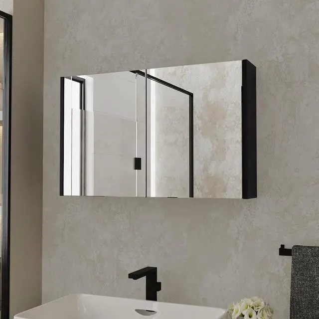 Main image of Medicine Cabinet Mansfield, Bathroom, Black