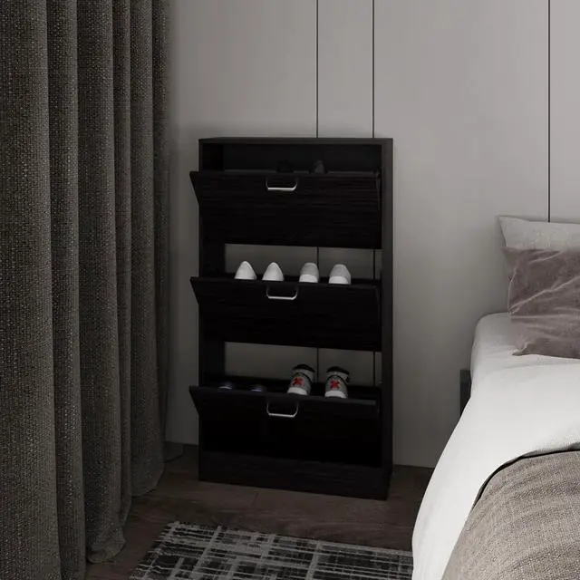 Alt view image 7 of 7 - Hesston Shoe Rack Organizer, Badroom, Black
