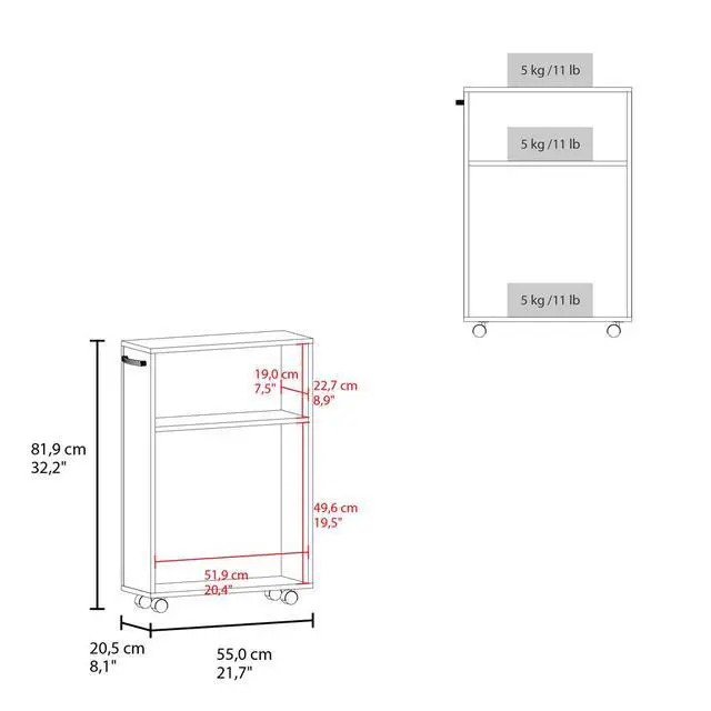 Alt view image 7 of 7 - Datto Storage Cart, White